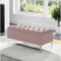 Pink deals storage bench